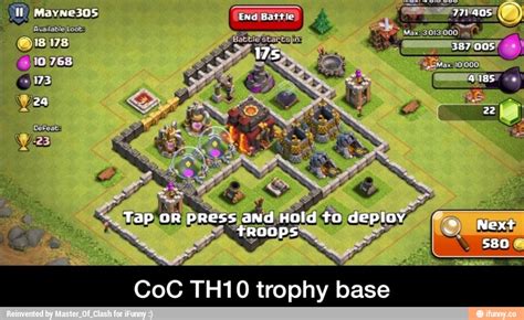 CoC TH10 trophy base - CoC TH10 trophy base - )