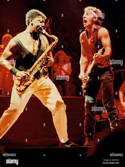 Bruce Springsten ,Clarence Clemons E street band NJ 8/8/84 photo ...