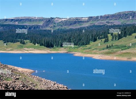 Stillwater Reservoir in the Flattops wilderness area Colorado USA Stock ...