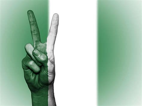 Background, banner, colors, country, ensign, flag, hand, icon, nigeria ...