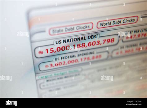 Us debt clock website hi-res stock photography and images - Alamy