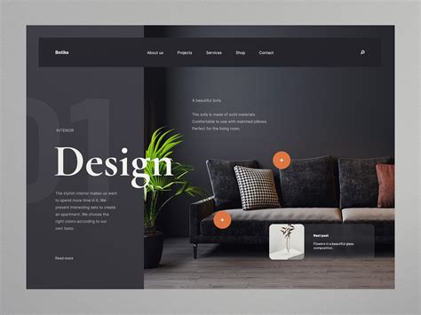 Design Interior - Website concept by Tomasz Mazurczak on Dribbble