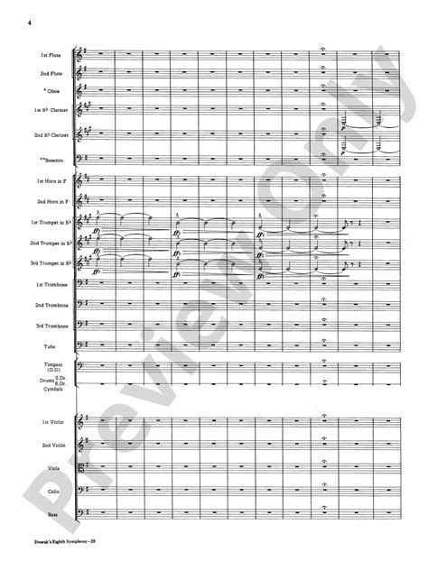 Dvorák's 8th Symphony, 4th Movement: - Digital Sheet Music Download