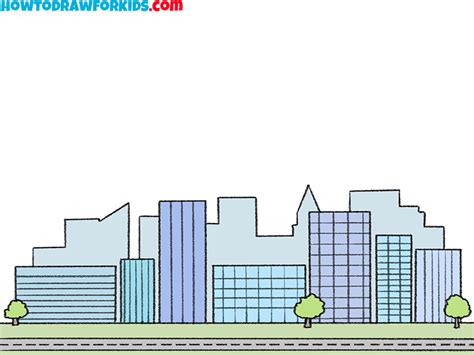 How to Draw a Cityscape - Easy Drawing Tutorial For Kids