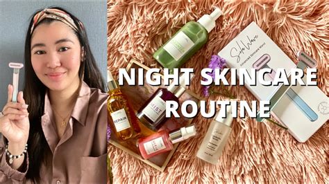 NIGHT SKIN CARE ROUTINE (OILY & ACNE PRONE SKIN) 2021 | FT. SOLAWAVE - Red Light Therapy | RINA ...