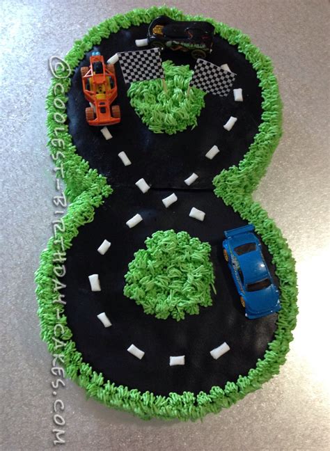 Number 8 Race Track Cake