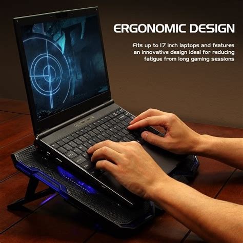 Enhance Cryogen Laptop Cooling Pad 17 Inch - Black Blue | Dell USA