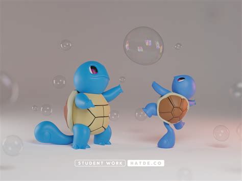 ArtStation - Pokemon Squirtle - Pokemon Fan Art - Student Work 2020