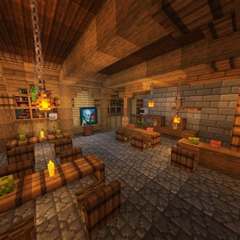 Minecraft Tavern interior design idea in 2024 | Minecraft-ideeën, Minecraft