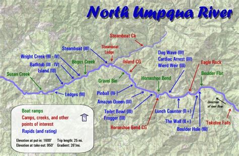 North Umpqua River Maps | Oregon River Experiences