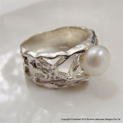 Cultured Freshwater Pearl Ring Sterling Silver