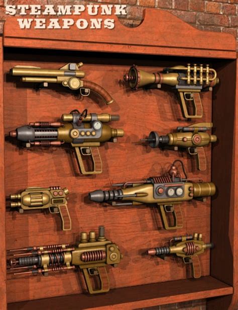 Steampunk Weapons | Daz 3D