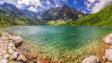 Morskie Oko lake in Tatra National Park, Poland [ 1920 x 1080 ] : wallpapers