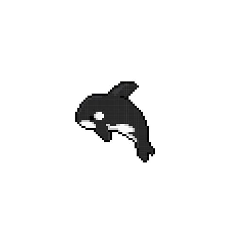 an orca in pixel art style 22471805 Vector Art at Vecteezy