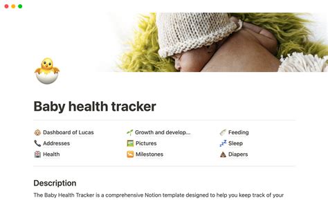 Baby health tracker | Notion Template