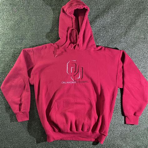 2000s Oklahoma Sooners Embroidered Hoodie Great... - Depop