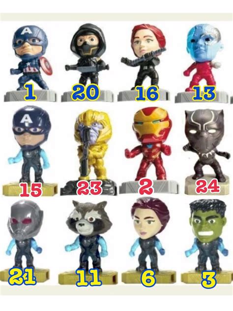 McDonald's "Avengers Endgame" Happy Meal Toys complete 24 toys - READ ...