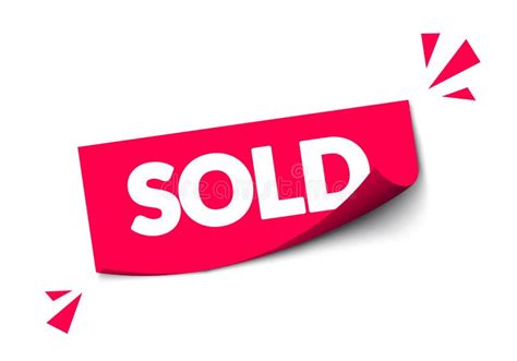 Vector Illustration Modern Red Sold Sticker for Webshop Stock Vector ...