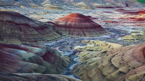 View of Painted Hills in Oregon, USA | Painted hills, Aerial views landscape, Aerial view