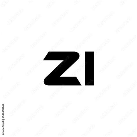 ZI letter logo design with white background in illustrator, vector logo modern alphabet font ...