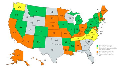 USA STATES WITH LEGAL SPORTS BETTING | PWInsider.com