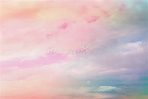 Pastel Pink and Blue Color Sky Wallpaper Background Stock Image - Image ...