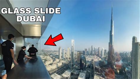 Sky Glass Slide Experience | Sky Views Dubai - YouTube