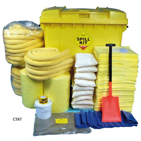 800L Emergency Spill Kit with Wheelie Bin | Spills, Kit, Small tank