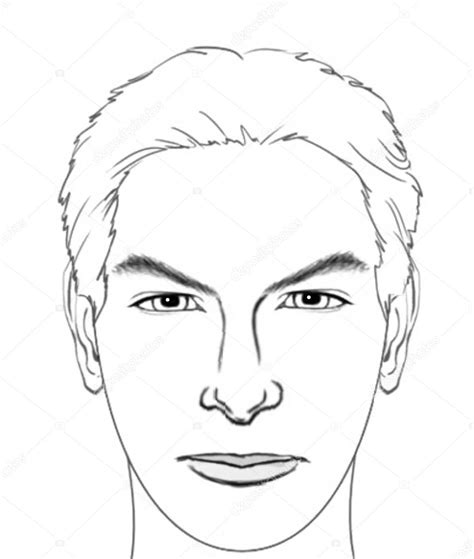 Face Drawing (Outline - Man) — Stockfoto © drcmarx #99780460