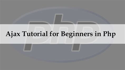 Ajax Tutorial For Beginners in Php - YouTube