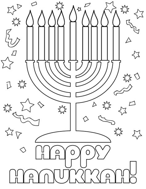 Seasonal Coloring Sheets: Hanukkah Season Coloring Pages