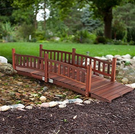 Wooden Garden Bridge Outdoor Kit Backyard Yard Bridges Decorative Sturdy 8 FootGY5834 6DFG296377 ...