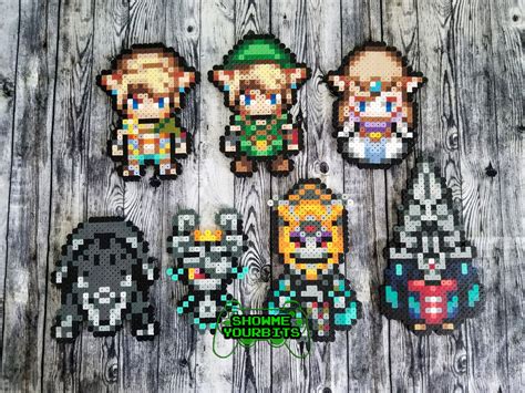 The Legend of Zelda Perler Bead Link Princess Zelda Sprites Collectibles Art & Collectibles ...