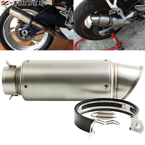 Motorcycle modified muffler carbon fiber exhaust pipe For SUZUKI GSF Bandit 650 650S 1000 1200 ...