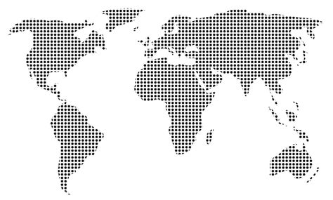 Dotted world map. Vector template for website, infographics, design ...