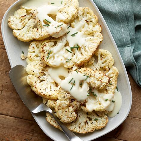 Roasted Cauliflower with Cheese Sauce Recipe - EatingWell