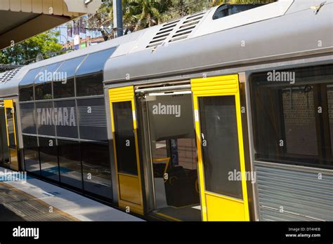 A sydney tangara train stopped at a station,australia Stock Photo - Alamy