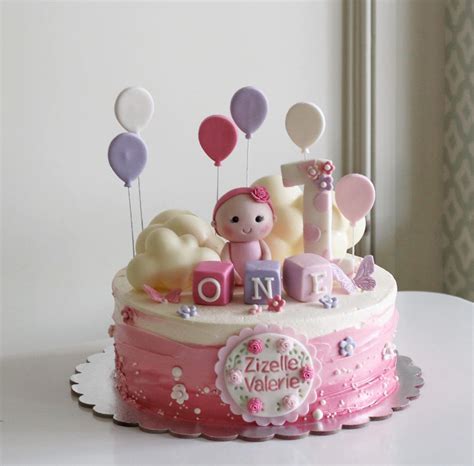 Baby Girl Cream Cake | Cake for Kids' Birthday Party | Pandoracake.ae Dubai