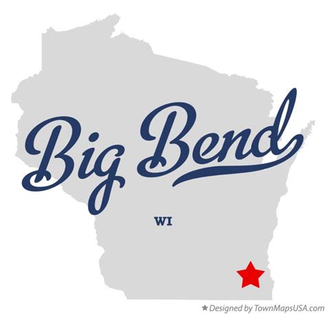 Map of Big Bend, Waukesha County, WI, Wisconsin