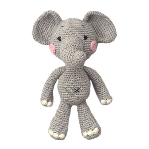 Crochet Toy Elephant 12.5" - 32 cm