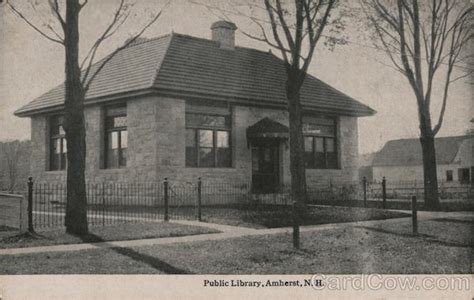 Public Library Amherst, NH Postcard