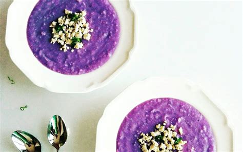 Creamy Purple Yam Soup Recipe [Vegan]