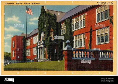 Emerson School, Gary, Indiana , Schools, Tichnor Brothers Collection ...