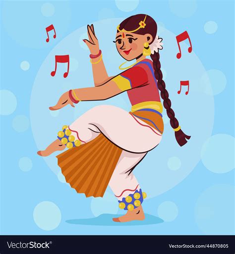 Hand drawn bharatanatyam Royalty Free Vector Image