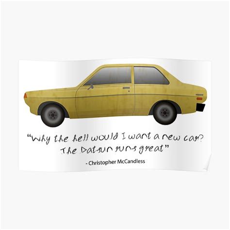 Into The Wild Datsun Christopher McCandless Premium Matte Vertical Poster Designed & Sold By ...