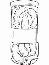 통조림 피클 색칠하기 sketch template