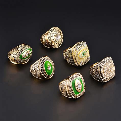 Green Bay Packers Super Bowl 6 Championship Ring set Green | Etsy