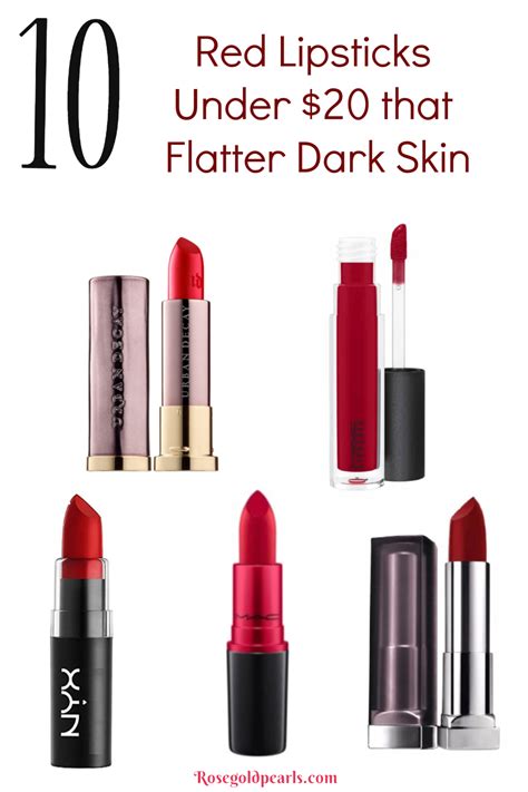 The Best Red Lipsticks For Dark Skin Tones under $20 - Rose Gold Pearls