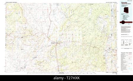 Ganado, Arizona, map 1984, 1:100000, United States of America by Timeless Maps, data U.S ...