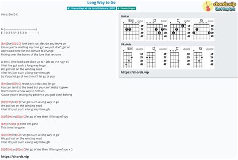 Chord: Long Way to Go - tab, song lyric, sheet, guitar, ukulele ...